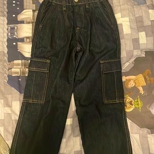 Zara kids Cargo Pants dark denim
